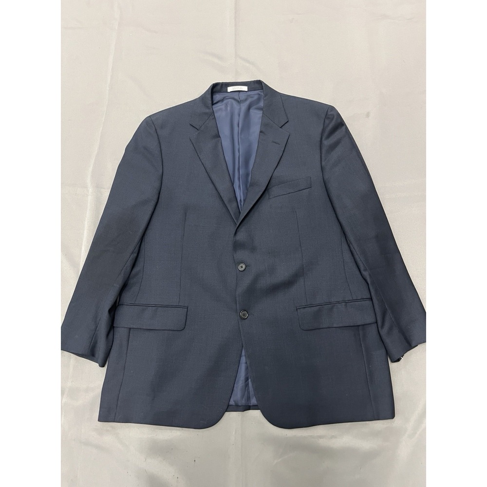 HICKEY FREEMAN Blazer Mens 44R Navy Blue 2 Button 100% Wool Sport Jacket USA